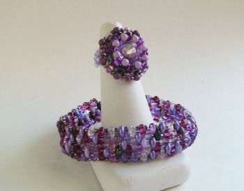 Bague Amitié violet en kit