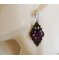 Boucles d'oreilles Pip Burgundy sur estampes en kit