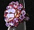 Bague en perles Swarovski Anakena violet (kit)