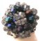 Bague en perles Swarovski Anakena bleu irisé (kit)