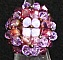 Bague en perles Swarovski Anakena violet (kit)