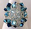 Bague avec strass Addison bleu en kit