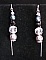 Boucles d'oreilles Comores Noir argent
