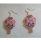 Boucles d'oreilles en kit Silky Rose argenté