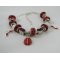 Bracciale in argento con perline rosse a forma di coccinella