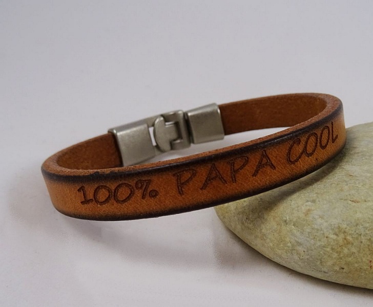 Bracelet cuir Homme &agrave; message &agrave; personnaliser 