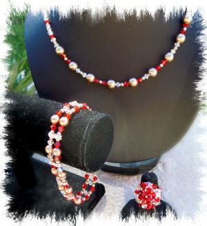 Bracelet Double Swarovski Rouge en kit