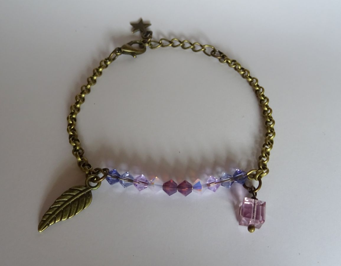 Bracciale a catena sottile in bronzo Violet