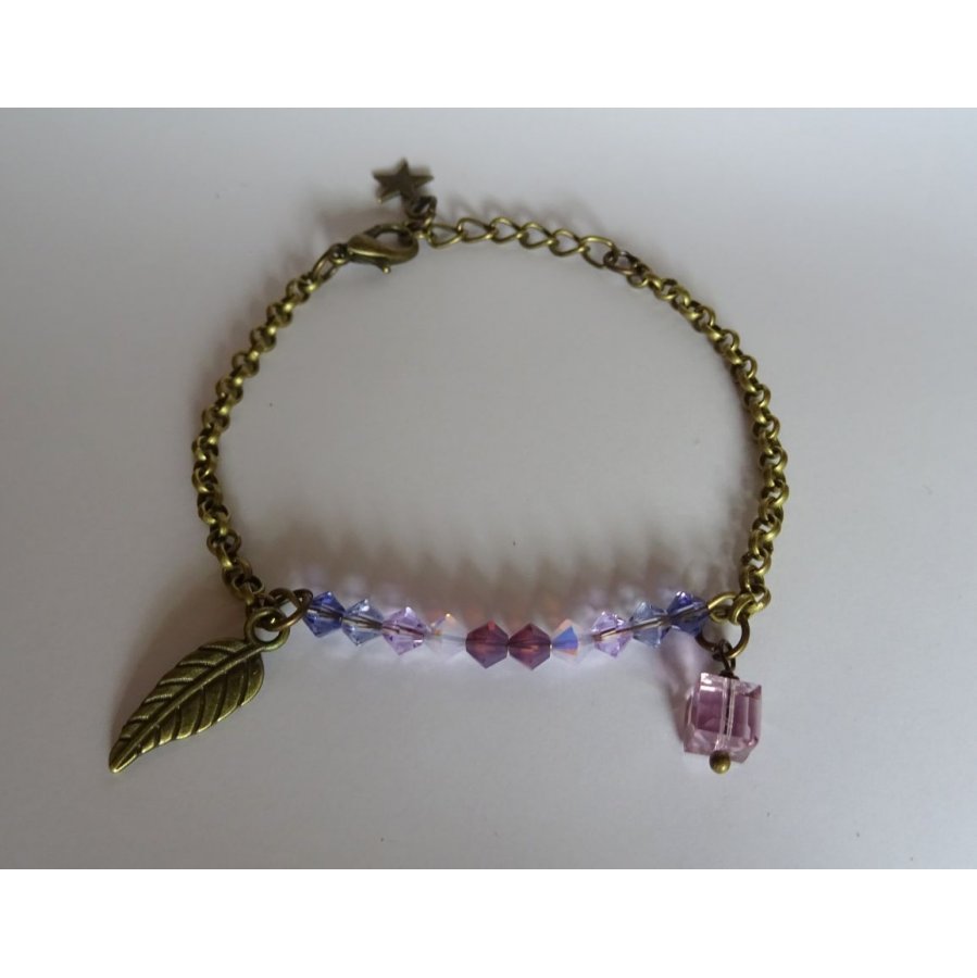 Bracciale a catena sottile in bronzo Violet