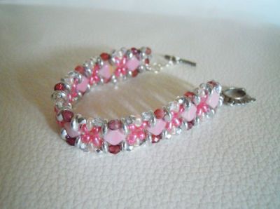 Bracelet en kit Silky Rose argenté