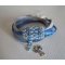 Bracciale in pelle a doppio giro Saipan blu