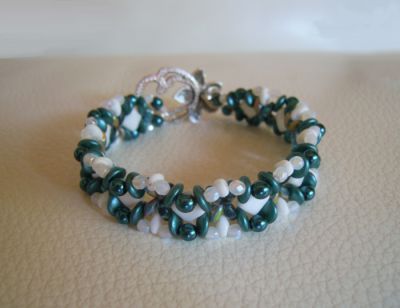 Bracciale Teal bianco seta