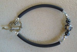 Bracelet Tube Noir perles Bali