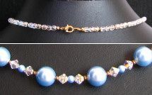 Collier Saturne Bleu ciel