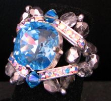 Kit bague Guernesey Aqua argent&eacute;