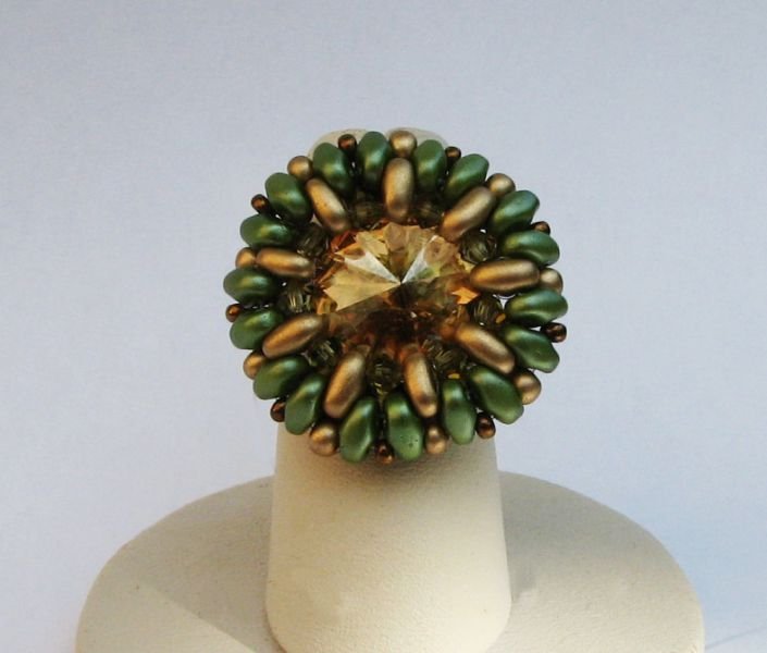 Kit anello Livelove verde e oro