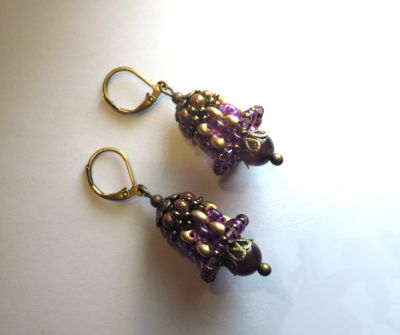 Kit pour Boucles d'oreilles Cloches Violet