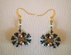 Kit boucles d'oreilles Coquet Violet/vert