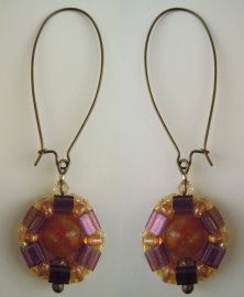 Kit boucles d'oreilles Somerset Orange Ambrée