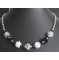 Kit collier en boules de perles noir/argent