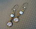 Montre coeur vintage  Cabochon+ boucles d'oreilles