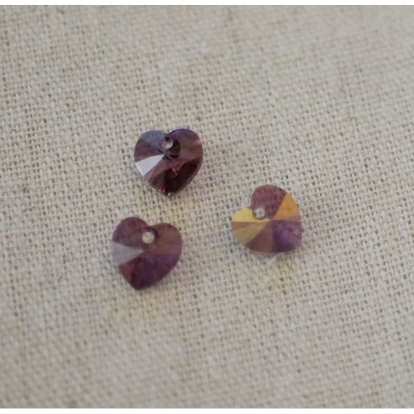 Ciondolo a cuore in cristallo Swarovski 11 mm Crystal Lilac Shadow