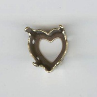 Incastonatura a cuore 11x10mm oro antico