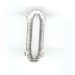 Marquise Crimp 15x5 mm argento