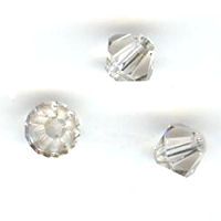 Toupie 4mm Crystal Silver Shade x 12