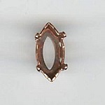 Incastonatura a navetta 10x5mm oro antico