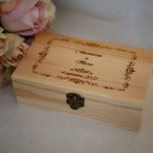 Scatola di legno incisa personalizzata