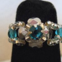 Anello in kit Lolita Strass Blu Turchese