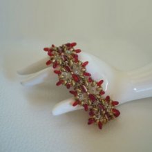 Tutoriel bracelet Indiana Rouge & or