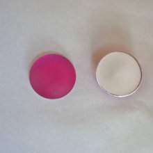 Cabochon Luna Rosa fucsia tenue diametro 18 mm